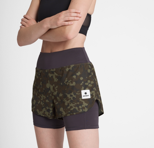 Saysky W Shorts Camo Pace 2 in 1 Shorts 3"