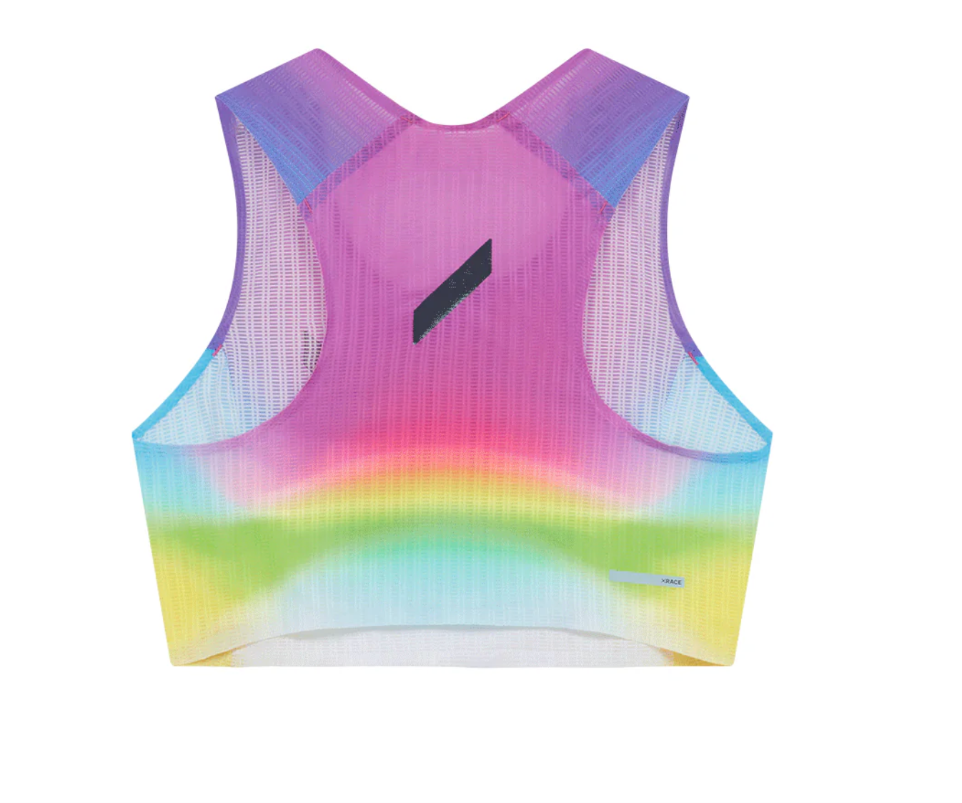 Soar W Camiseta Crop Race Vest - Rainbow - Odda running