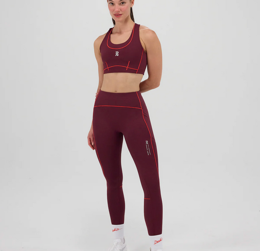 Bandit W Pantalones Stamina™ Pop Stitch™ High Waist Leggings - Vino - Odda running