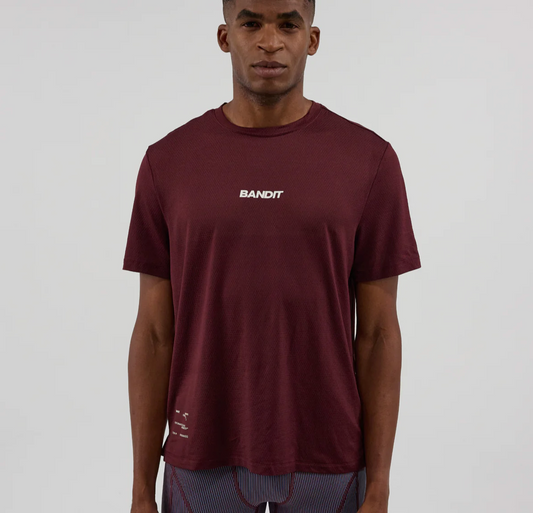 Bandit Camiseta Micromesh™ Run Tee - Vino - Odda running