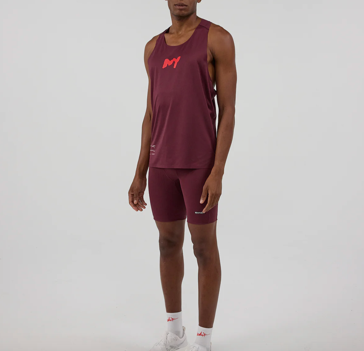 Bandit Shorts Gridlock™ 7 Pocket Half Tights - Vino - Odda running