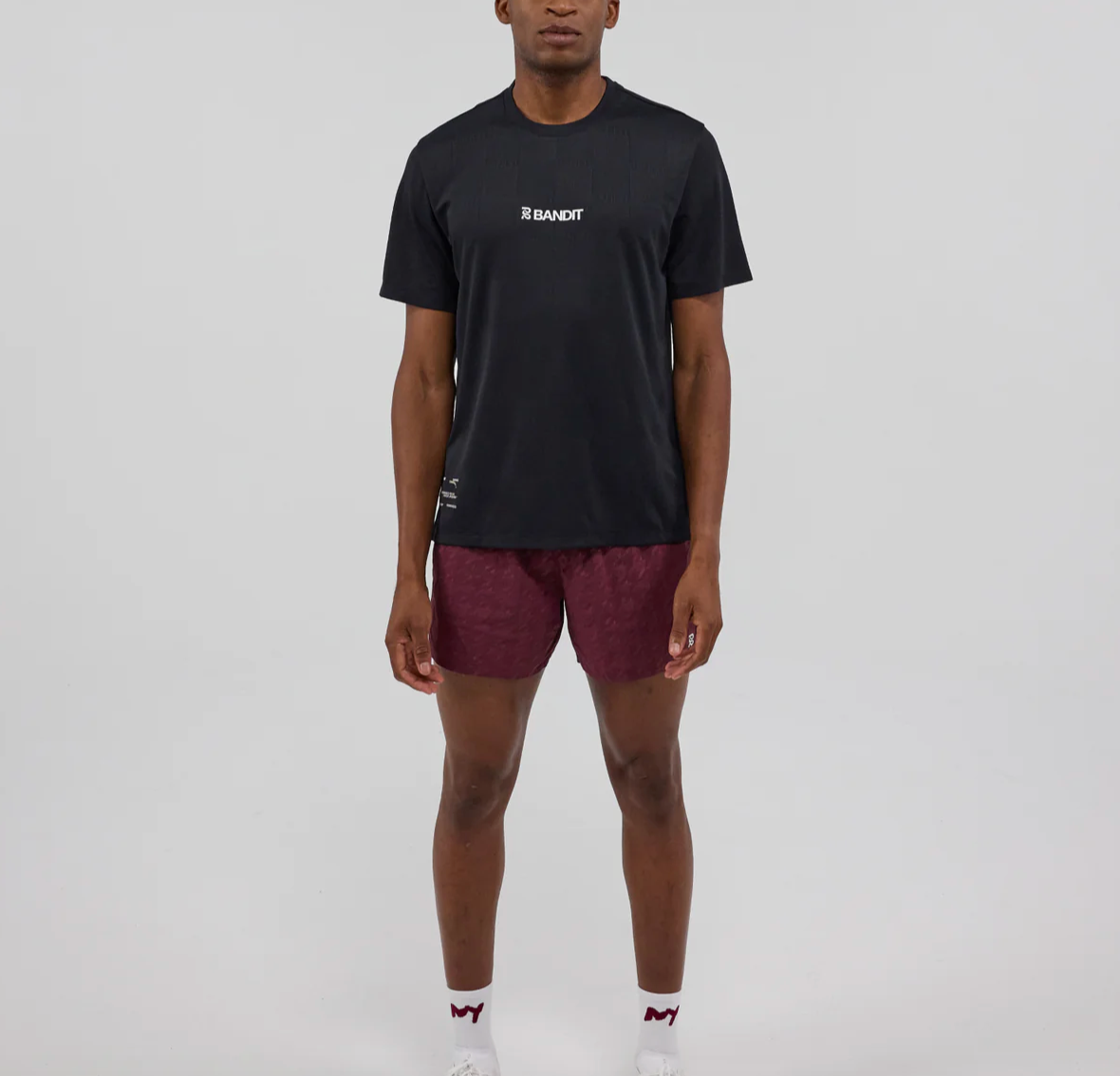 Bandit Shorts Vento™ 5" Cheque Training Short - Vino - Odda running