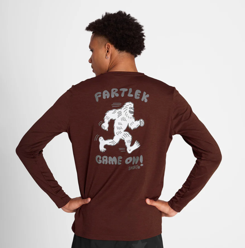 Saysky Camiseta Fartlek Pace Longsleeve - Vino - Odda running