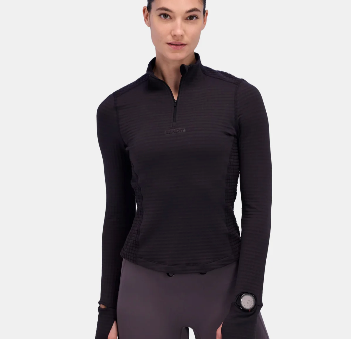 Bandit W Sudadera CaldoGrid™ Cold Weather 1/4 Zip - Sombra - Odda running