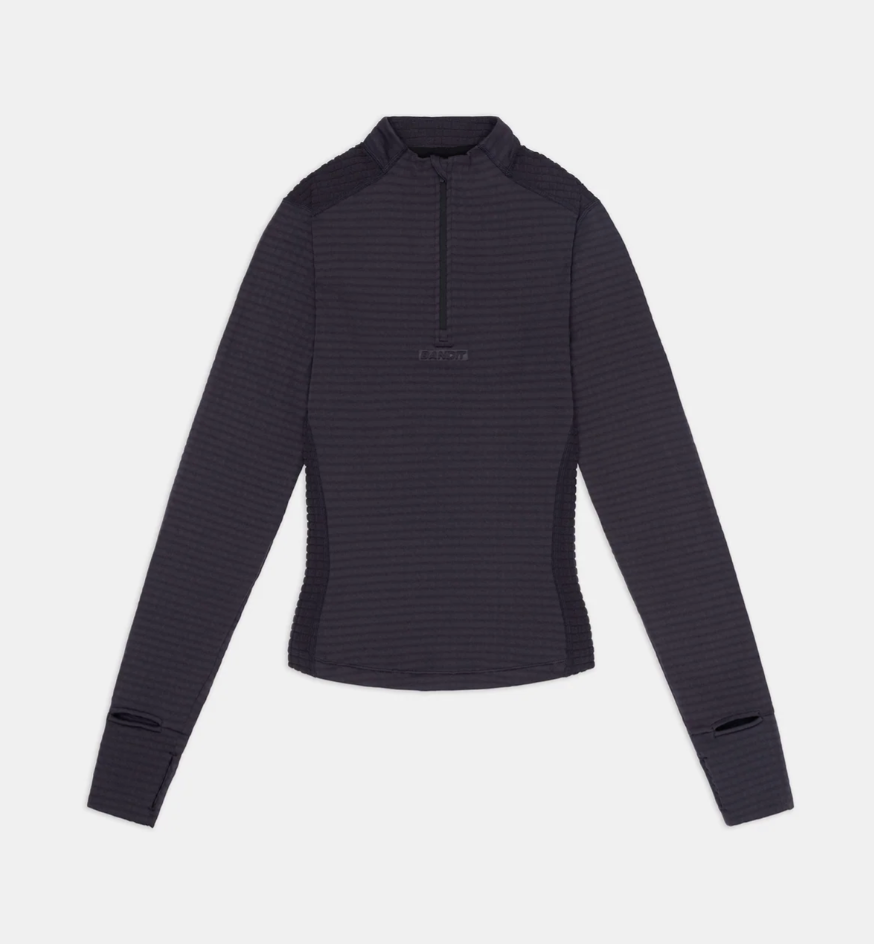 Bandit W Sudadera CaldoGrid™ Cold Weather 1/4 Zip - Sombra - Odda running