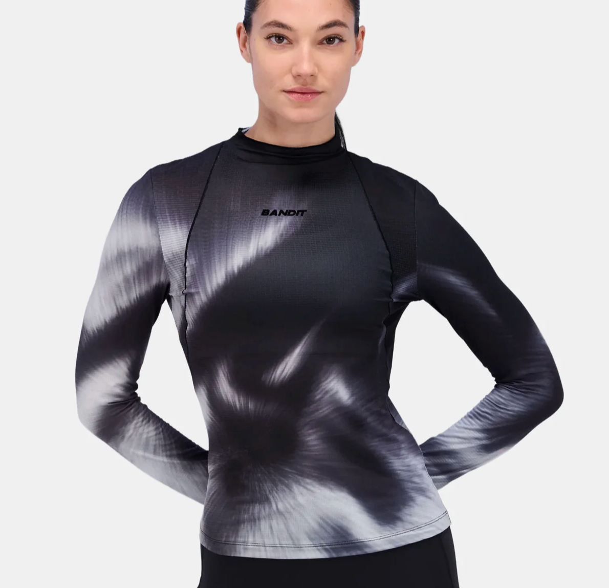 Bandit W Camiseta AuraGrid™ Mockneck Performance- Morado Multi