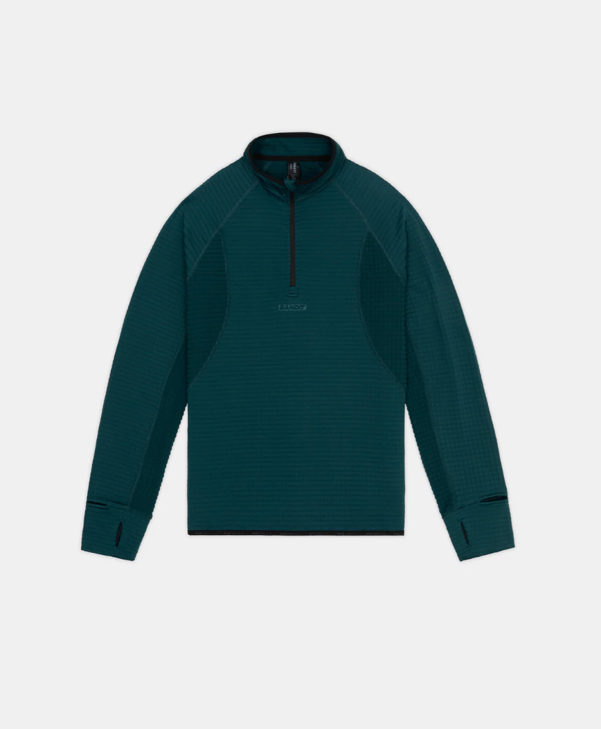 Bandit Sudadera CaldoGrid™ Cold Weather Quarter Zip - Verde - Odda running