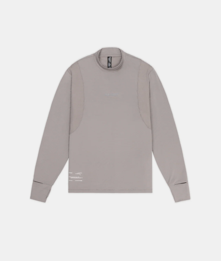 Bandit Camiseta ⁠AuraGrid™ Mockneck Long Sleeve - Zinc