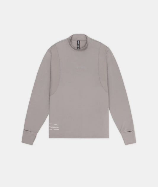 Bandit Camiseta ⁠AuraGrid™ Mockneck Long Sleeve - Zinc