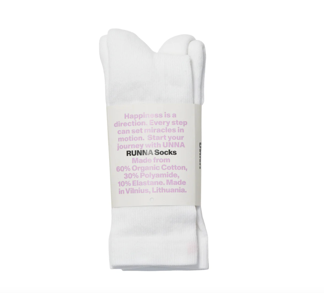 Unna Calcetines Runna Socks 2 pack - Blancos - Odda running