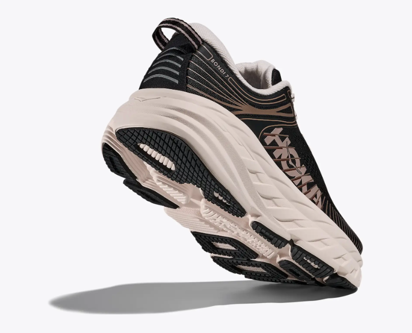Hoka W Bondi 7 - Negro / Rosa - Odda running