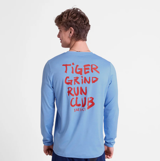 Saysky Camiseta Tiger Long Sleeve - Azul - Odda running