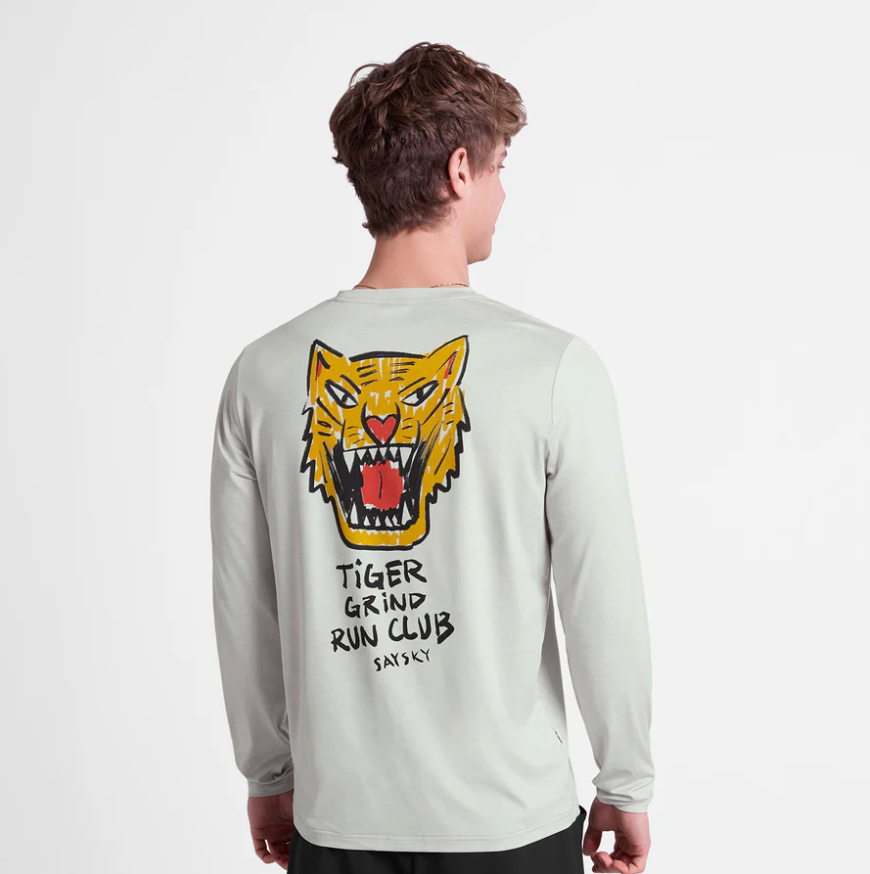 Saysky Camiseta Tiger Pace Long Sleeve - Gris - Odda running