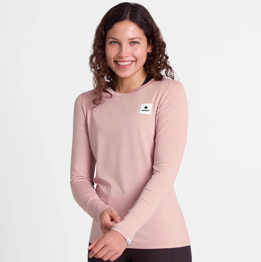 Saysky W Camiseta Clean Pace Long Sleeve - Rosa - Odda running