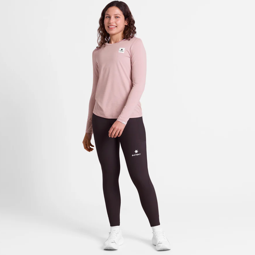Saysky W Camiseta Clean Pace Long Sleeve - Rosa - Odda running