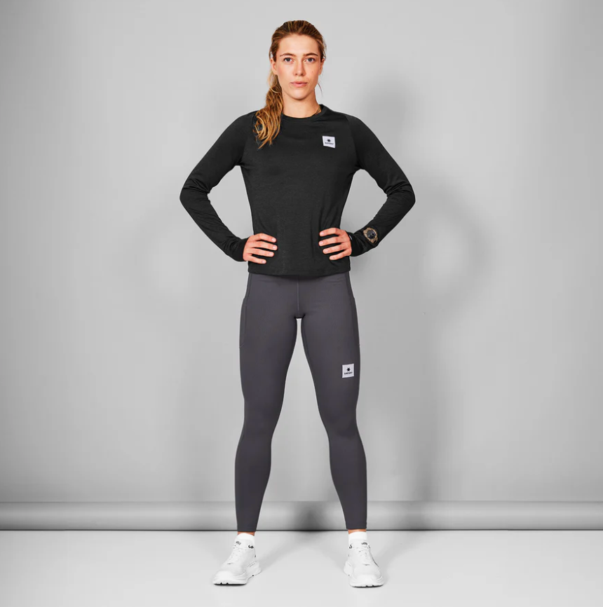 Saysky W Camiseta Clean Flow Long Sleeve - Negro - Odda running
