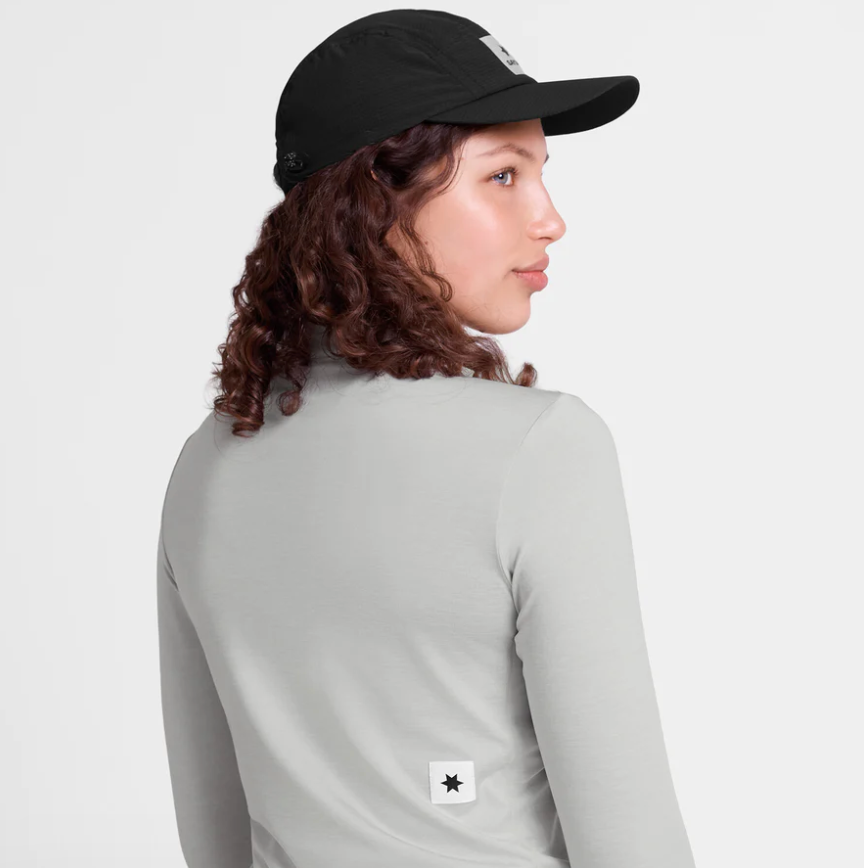 Saysky W Camiseta Half Zip Long Sleeve - Gris - Odda running