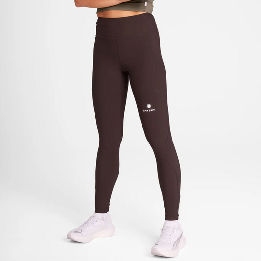Saysky W Pantalones Combat Long Tights - Marrón - Odda running
