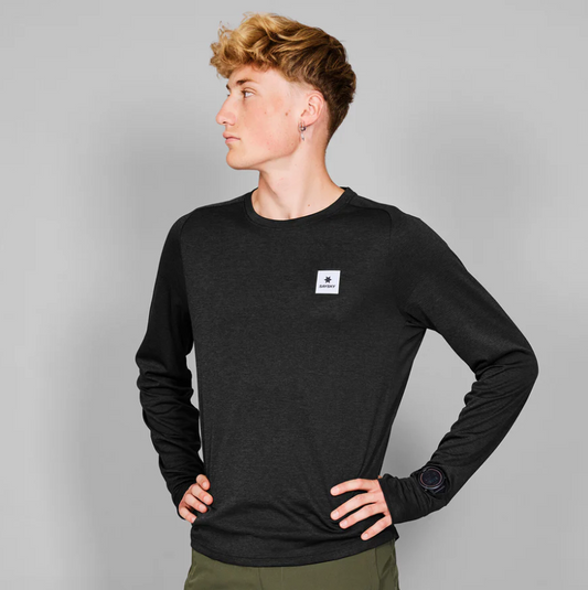 Saysky Camiseta Clean Flow Long Sleeve - Negro - Odda running