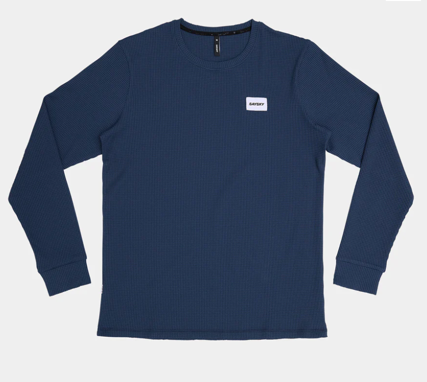 Saysky Camiseta Motion Waffle Long Sleeve - Azul - Odda running