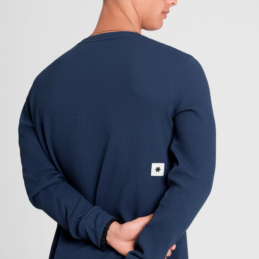 Saysky Camiseta Motion Waffle Long Sleeve - Azul - Odda running