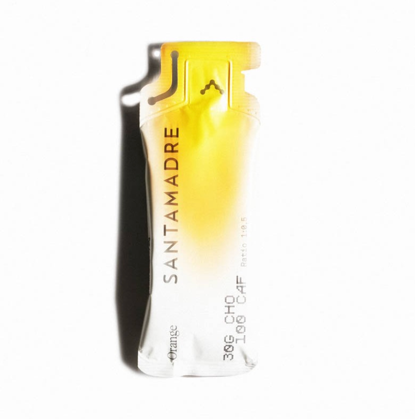 Santamadre gel energético 30 CHO con Cafeína - Naranja - Odda running