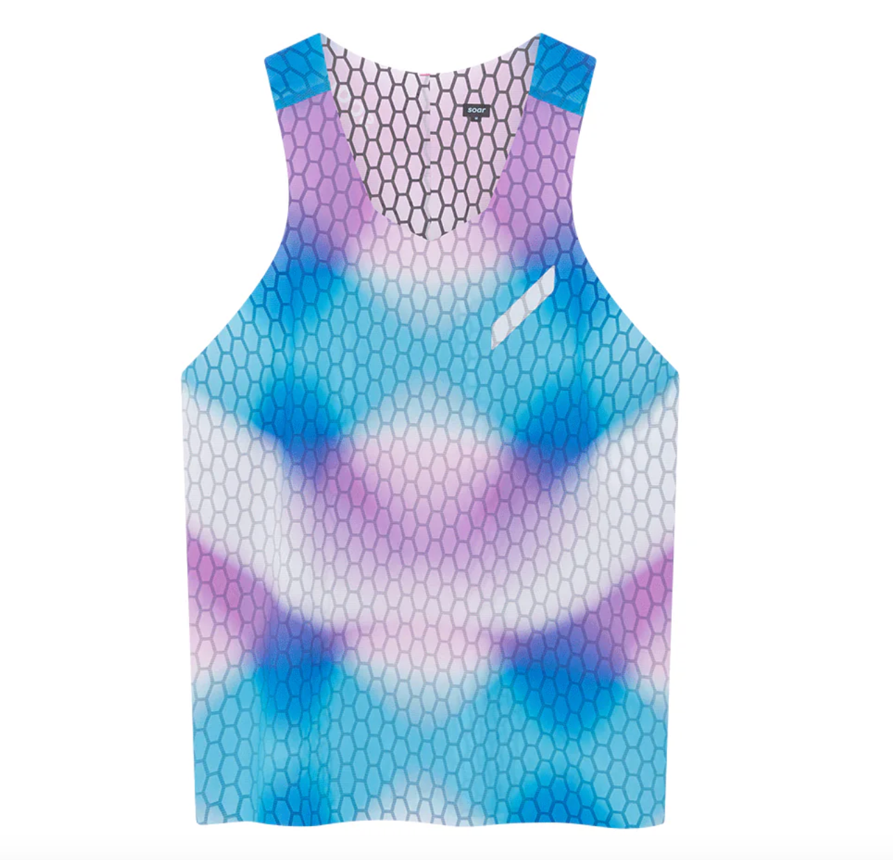 Soar Camiseta Graphene Vest - Azul / Rosa - Odda running