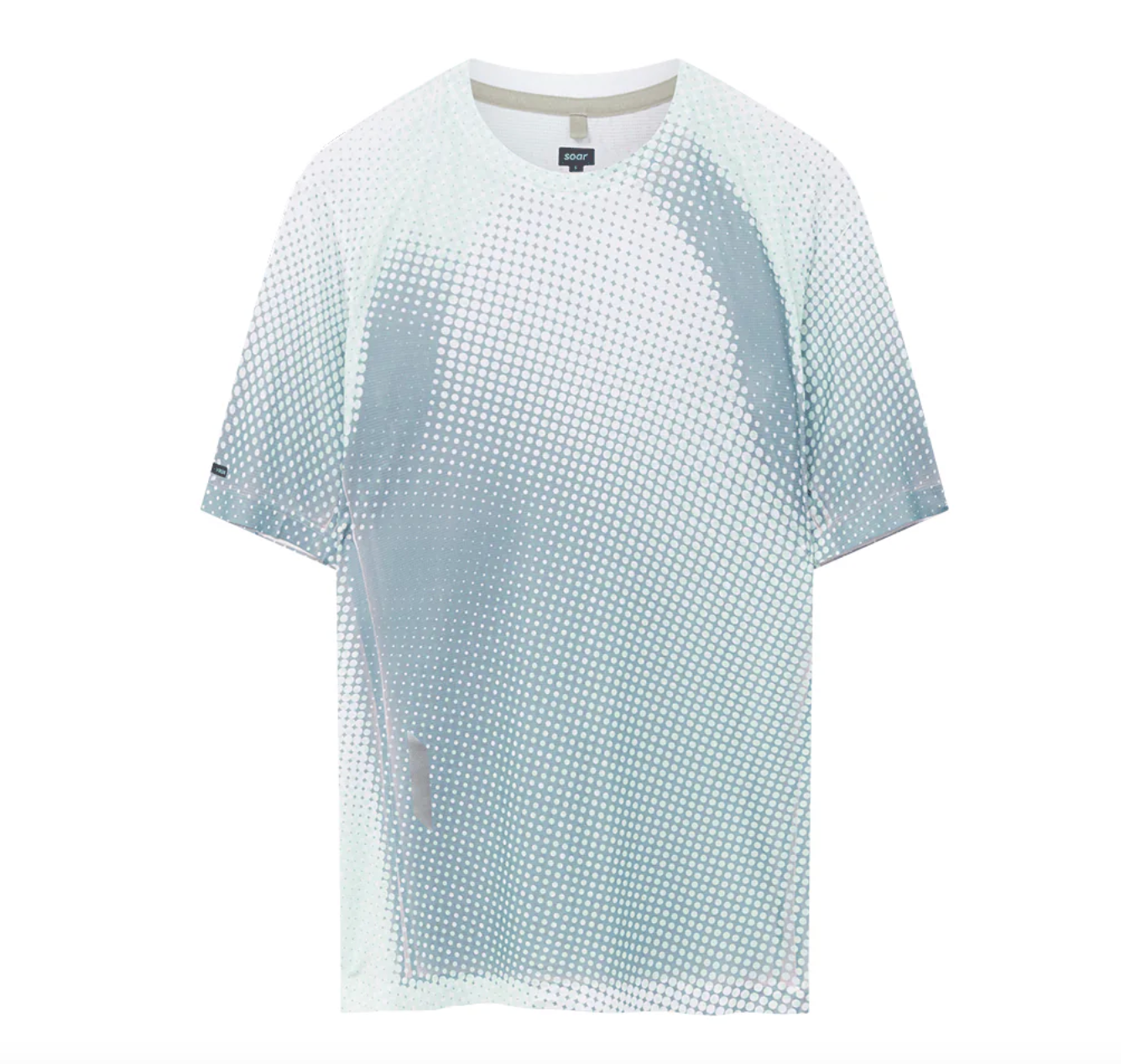 Soar Camiseta Printed Tech T - Verde / Gris - Odda running