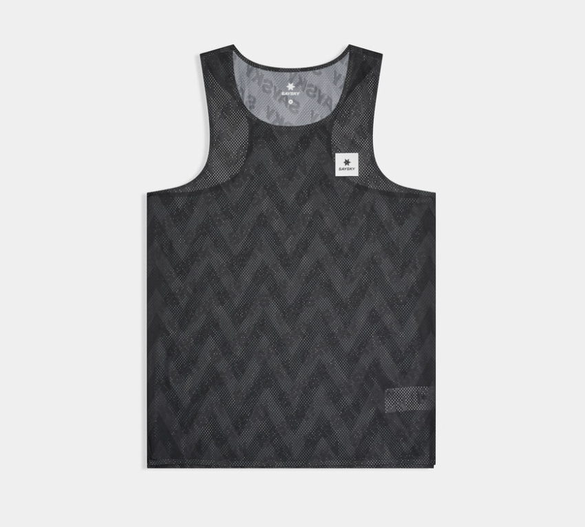 Saysky Camiseta Zig Zag Flow Air Singlet - Negro - Odda running