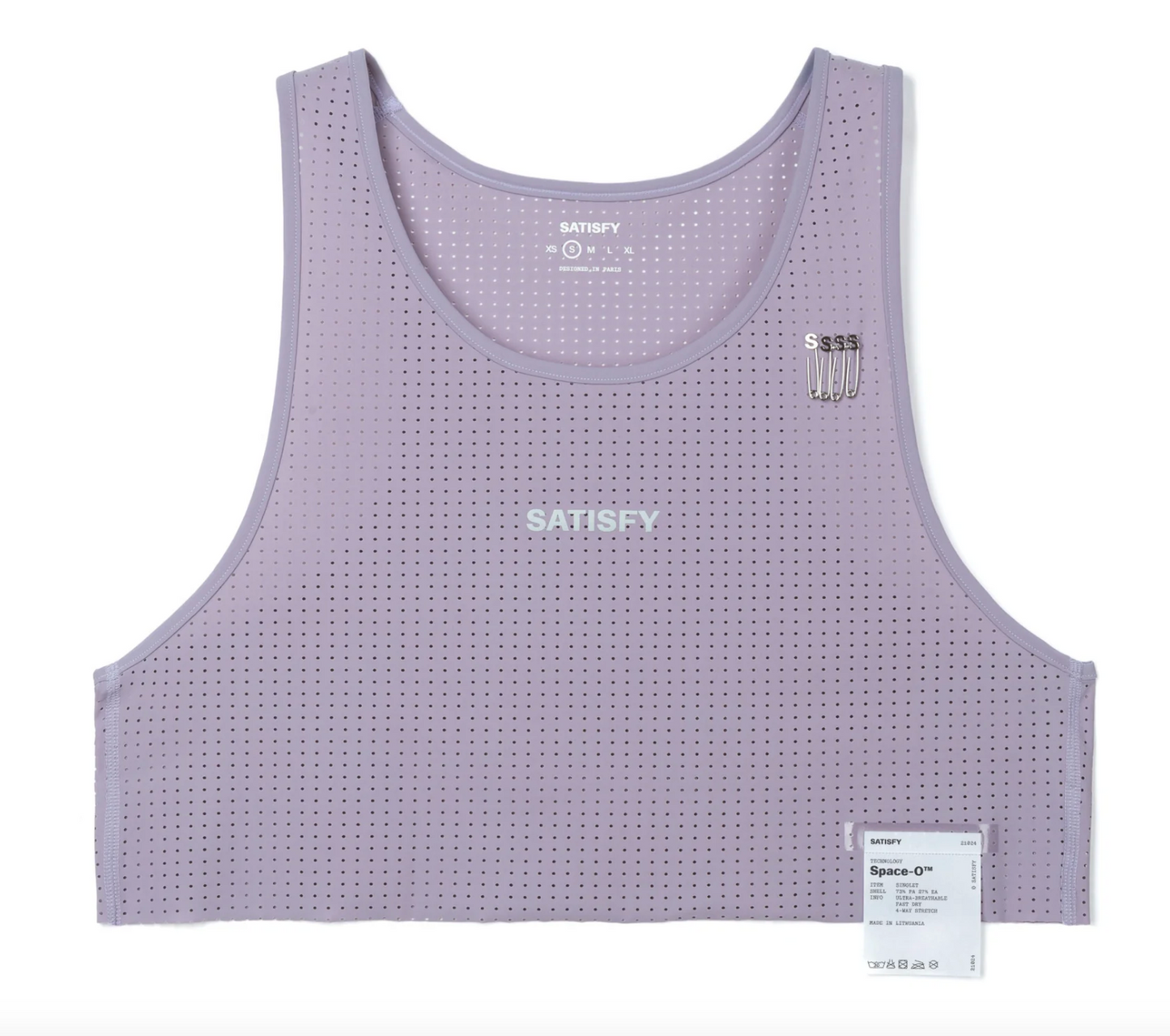 Satisfy W Camiseta Space‑O™ Singlet Cropped - Lila - Odda running