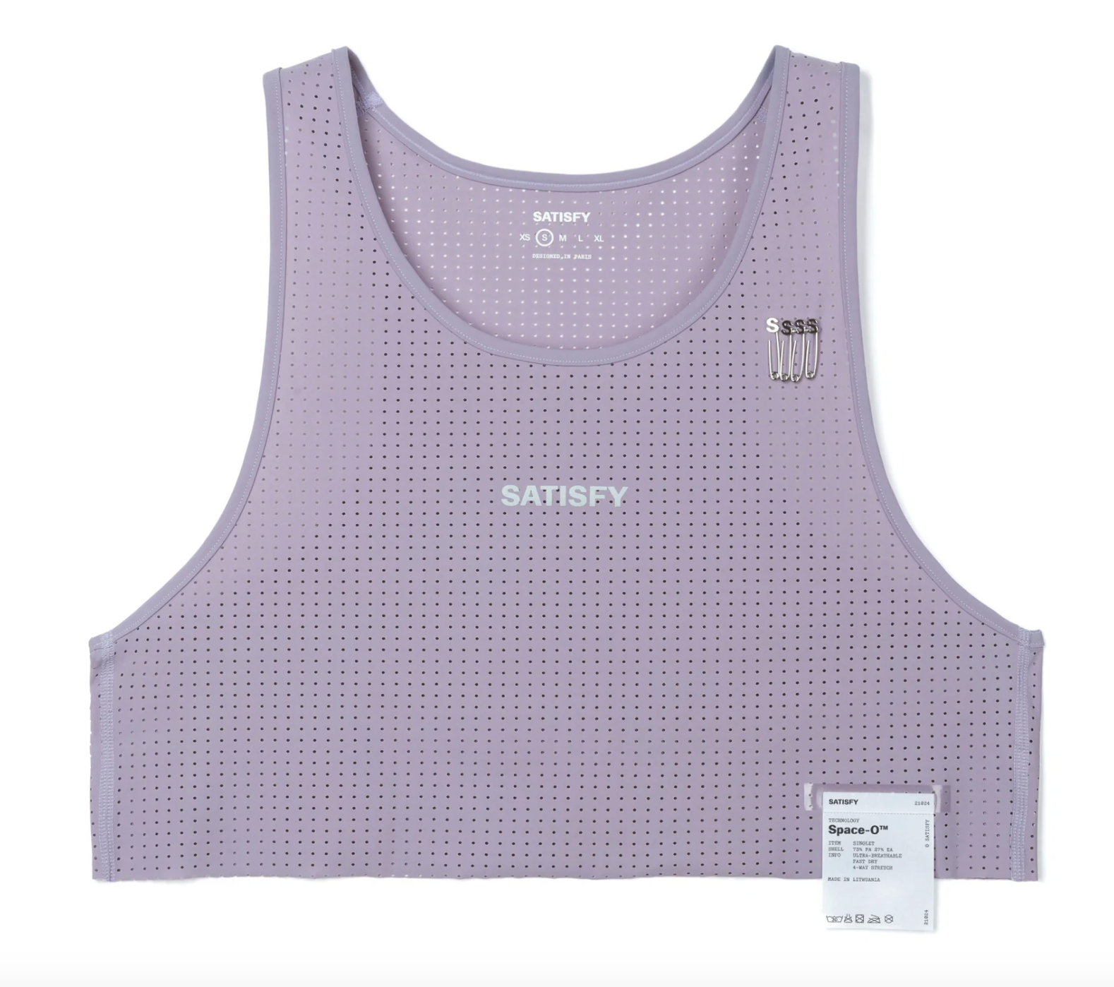 Satisfy W Camiseta Space‑O™ Singlet Cropped - Lila - Odda running