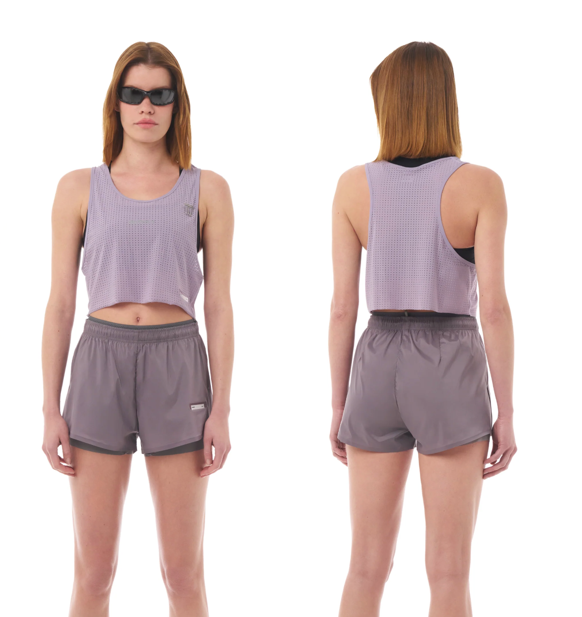 Satisfy W Camiseta Space‑O™ Singlet Cropped - Lila - Odda running