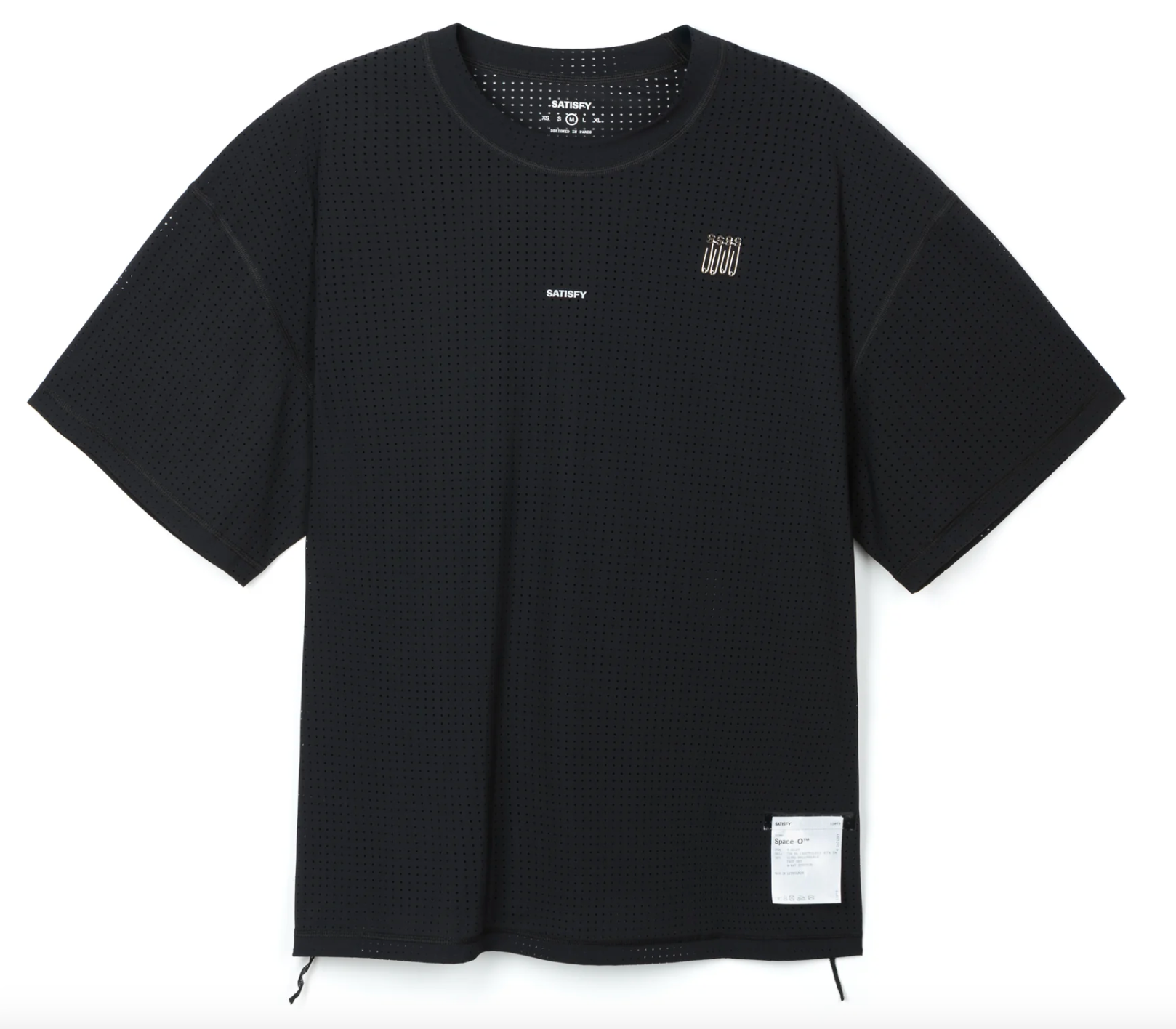 Satisfy Camiseta Space‑O™ T‑Shirt - Negro - Odda running