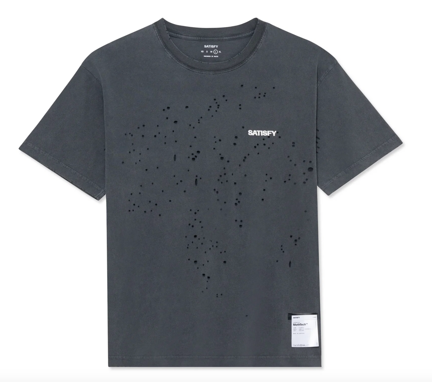 Satisfy Camiseta MothTech™ T‑Shirt - Negro - Odda running