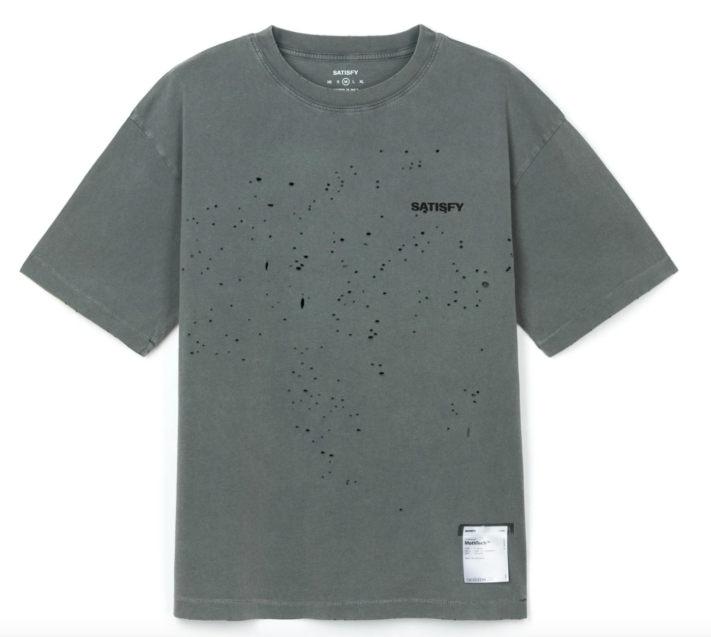 Satisfy Camiseta MothTech™ T‑Shirt  - Gris - Odda running