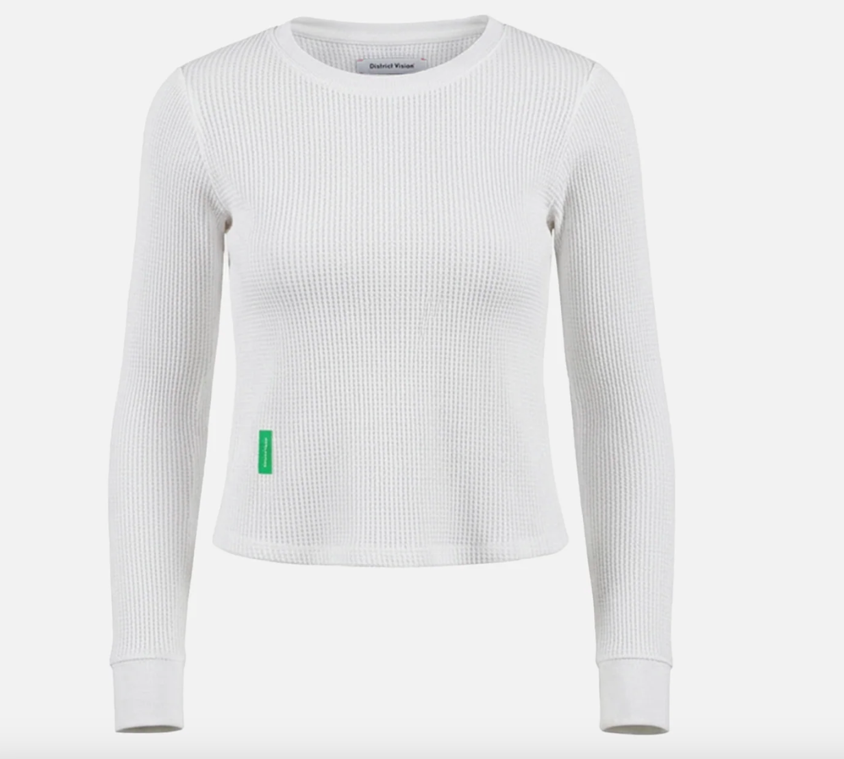 District Vision W Camiseta Fitted Long Sleeve Waffle T-Shirt - Blanco - Odda running