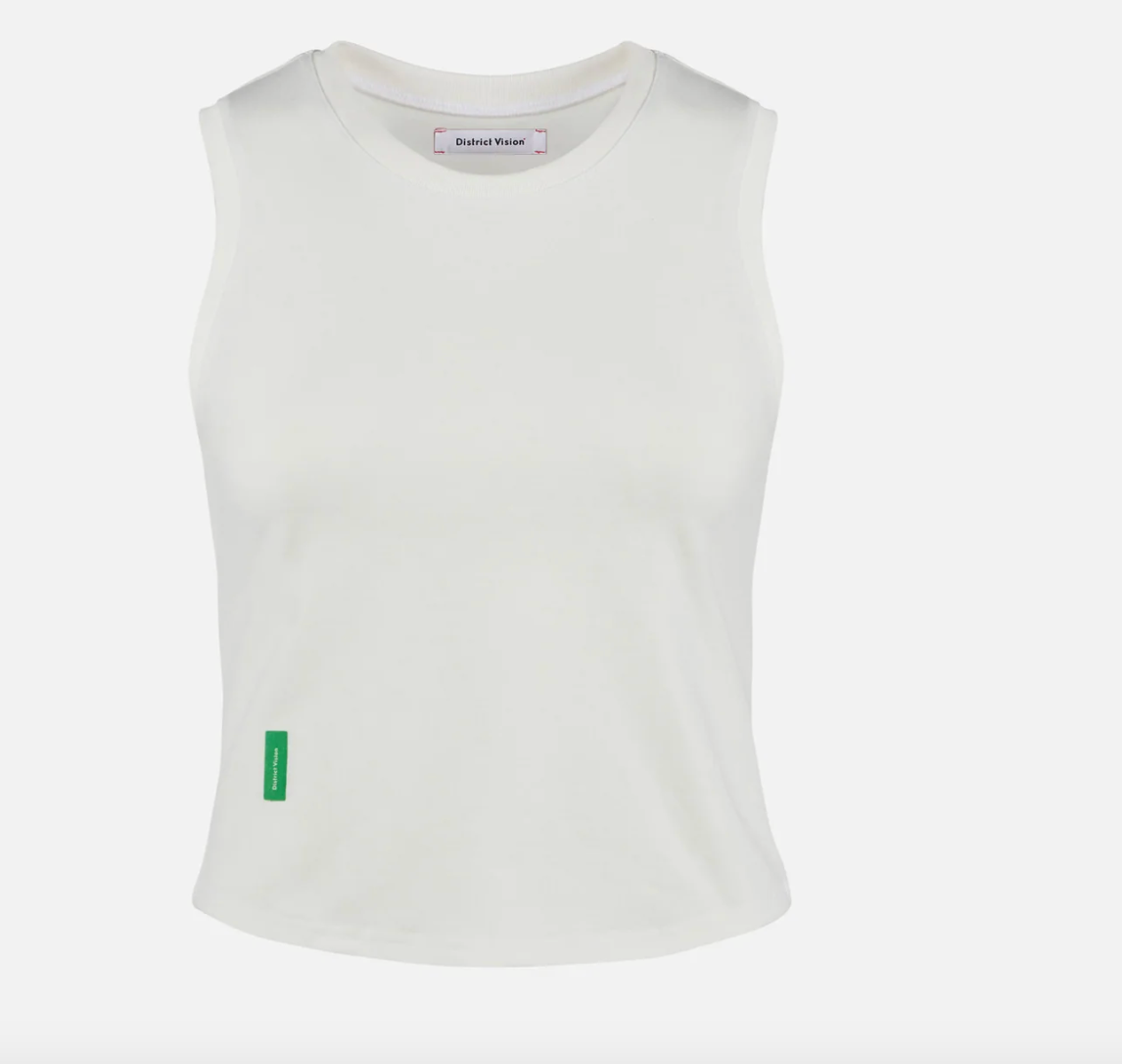 District Vision W Camiseta Fitted Muscle Tank - Blanco - Odda running