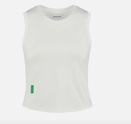 District Vision W Camiseta Fitted Muscle Tank - Blanco - Odda running