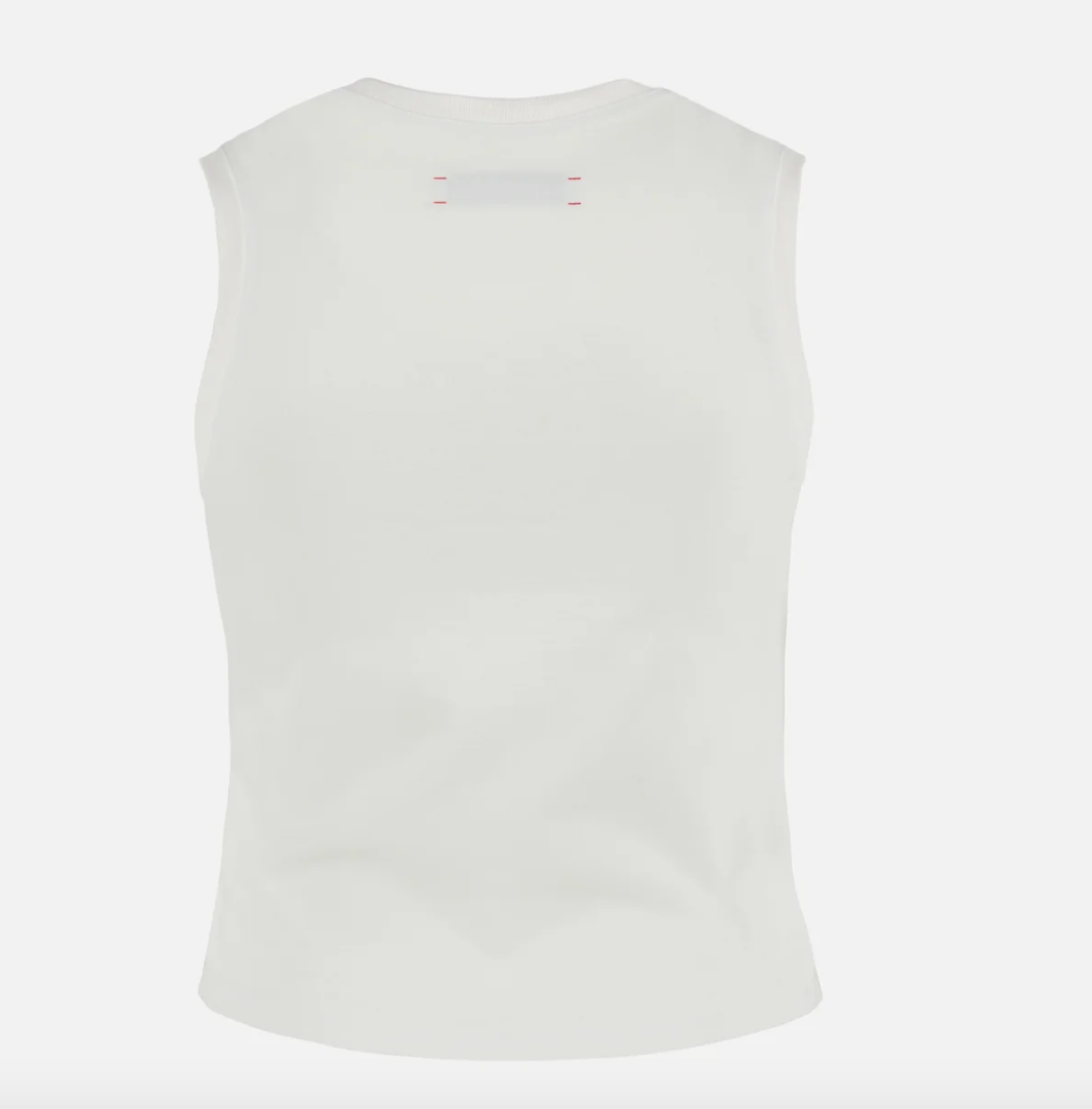 District Vision W Camiseta Fitted Muscle Tank - Blanco - Odda running