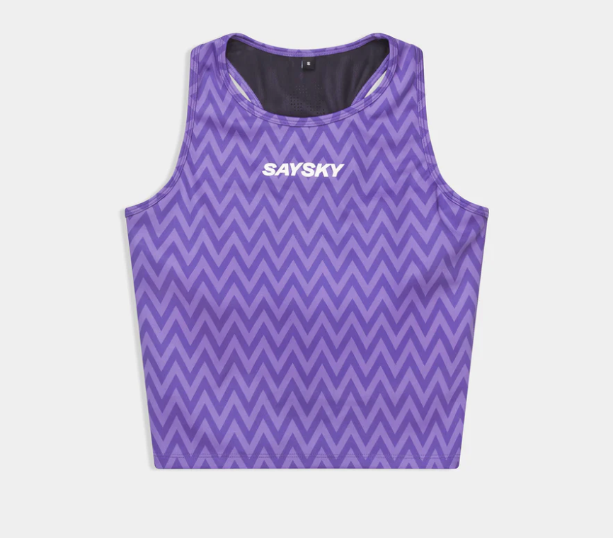 Saysky W Top Zig Zag Combat Crop Top - Morado - Odda running