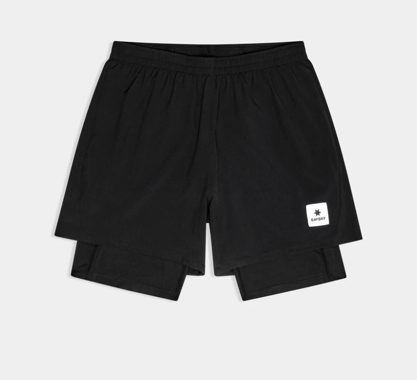 Saysky Shorts  2 in 1 Pace Shorts 5'' - Negro - Odda running
