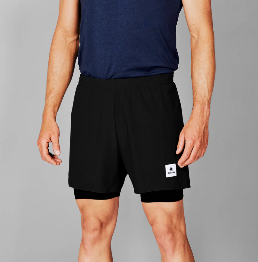 Saysky Shorts  2 in 1 Pace Shorts 5'' - Negro - Odda running