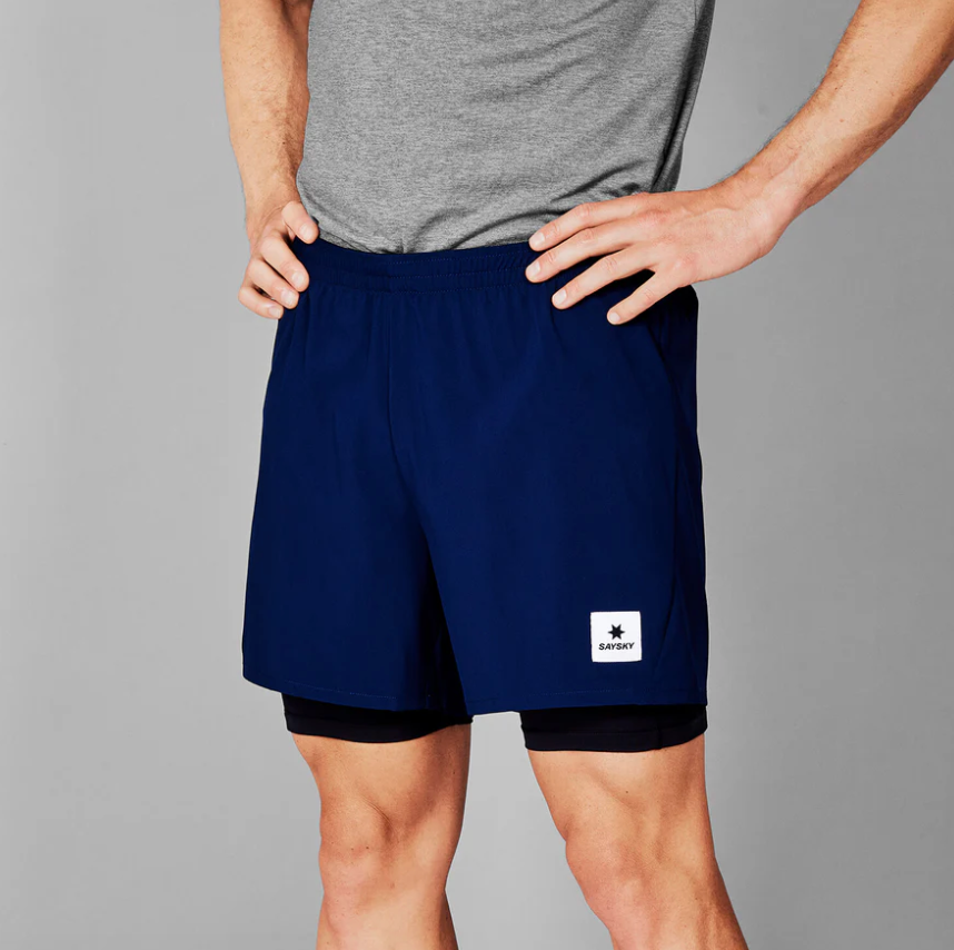 Saysky Shorts 2 in 1 Pace Shorts 5'' - Azul Marino - Odda running