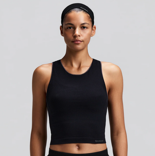 Bandit W Camiseta StretchKnit™ Pop Stitch™ Run Tank - Negro