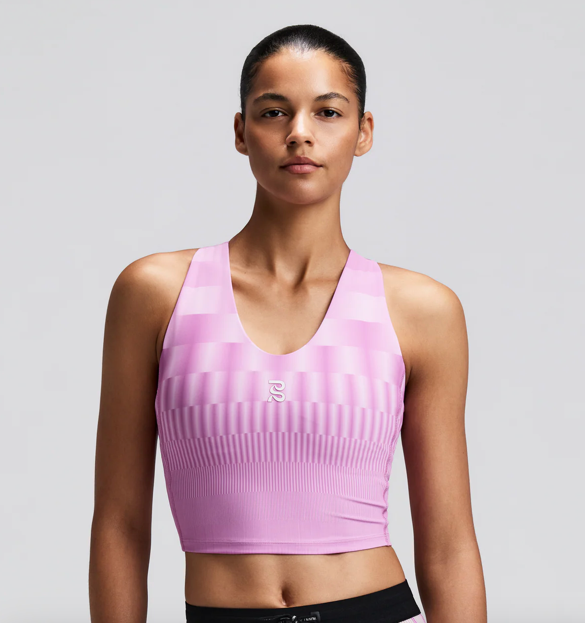 Bandit W Top Vanisher™ V Neck Race crop - Rosa