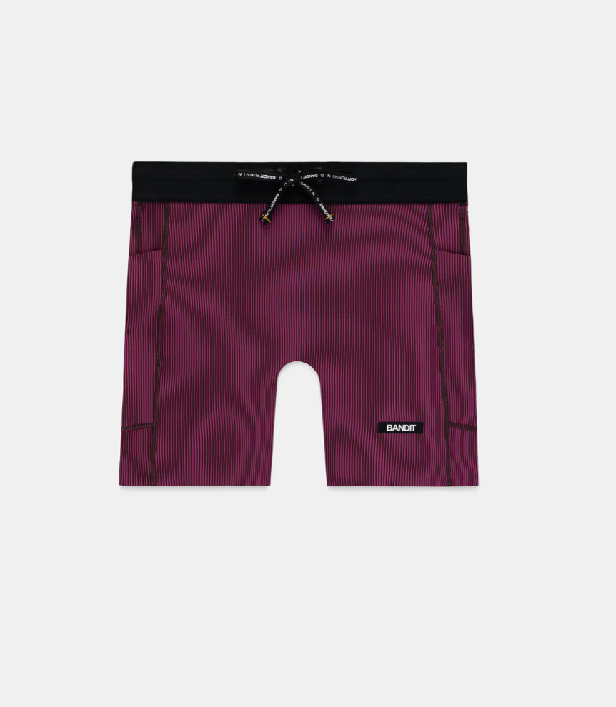 Bandit W Shorts Striped Cadence™ 5" - Rosa / Espresso