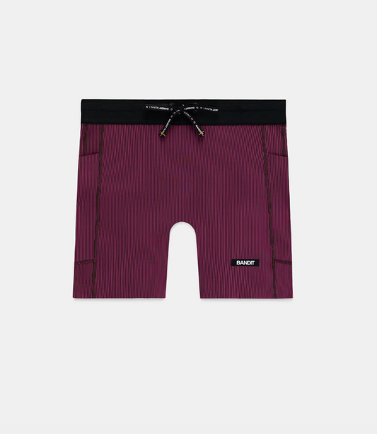 Bandit W Shorts Striped Cadence™ 5" - Rosa / Espresso