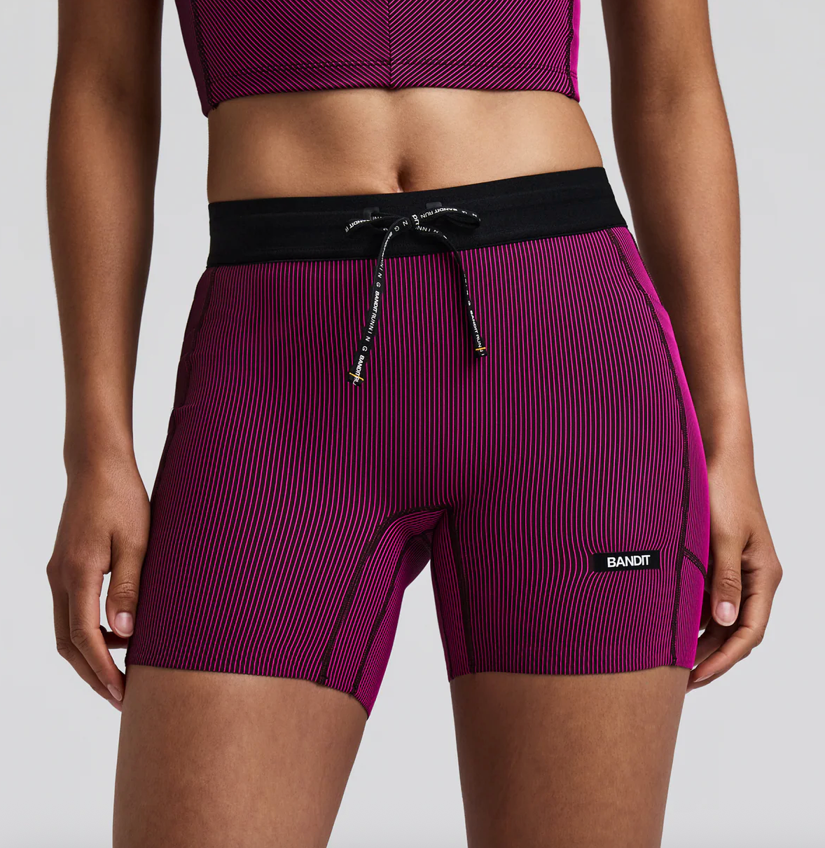 Bandit W Shorts Striped Cadence™ 5" - Rosa / Espresso