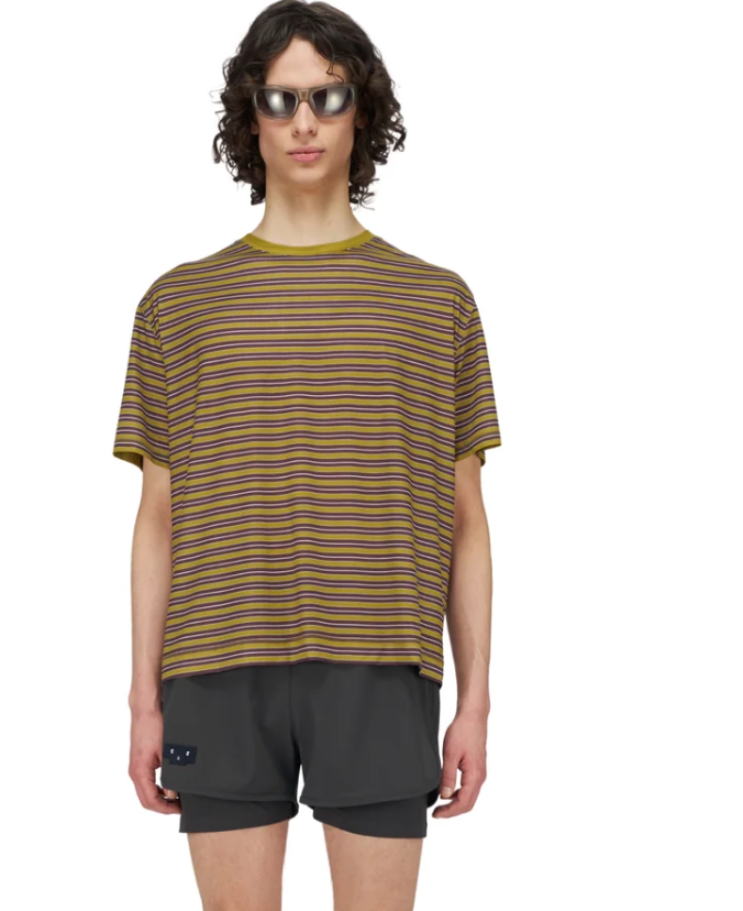 Unna Camiseta Wavy Tee Striped - Mud Gold