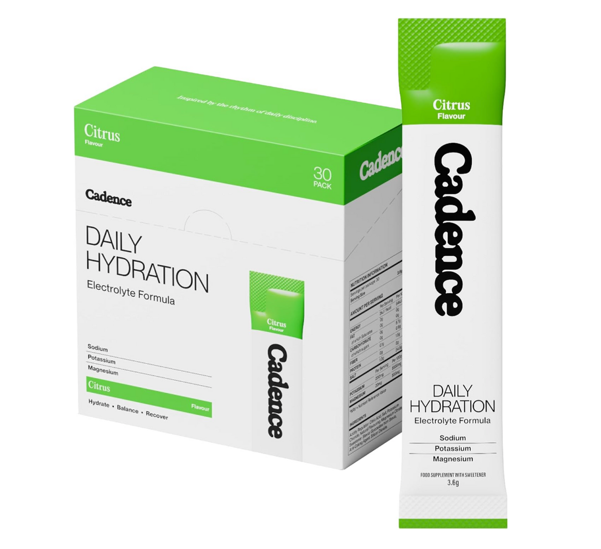Cadence Electolitos Hydration Sachet Stack - Citricos